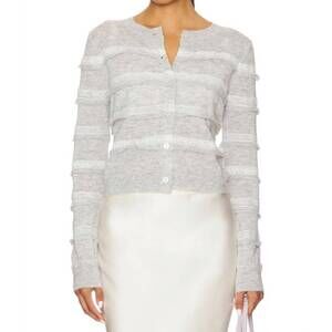 NEW LOVESHACKFANCY claralise button front cardigan in grey